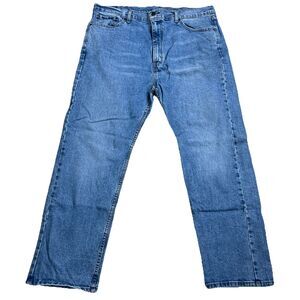 Levis 505 Jeans Mens 40x29 Blue Medium Wash‎ Cotton Straight Fit Denim Workwear